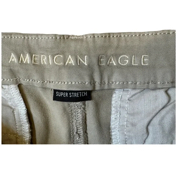 American Eagle Women's Beige Khaki Super Stretch Skinny Pants Size 16 Regular - Picture 3 of 8